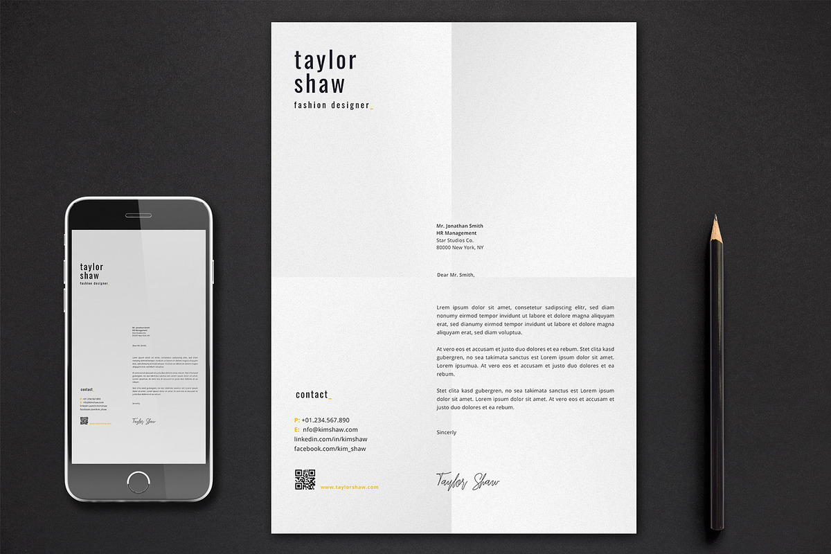 Taylor Resume Template, a Resume Template by Nina Shaw (Photo 2 of 10)