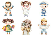 Watercolor Kids Career Clipart, a Seasonal Illustration by designcity5 (Thumbnail 3 of 5)