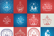 Merry Christmas cards set, a Decorative Illustration by IvanFet (Thumbnail 1 of 14)