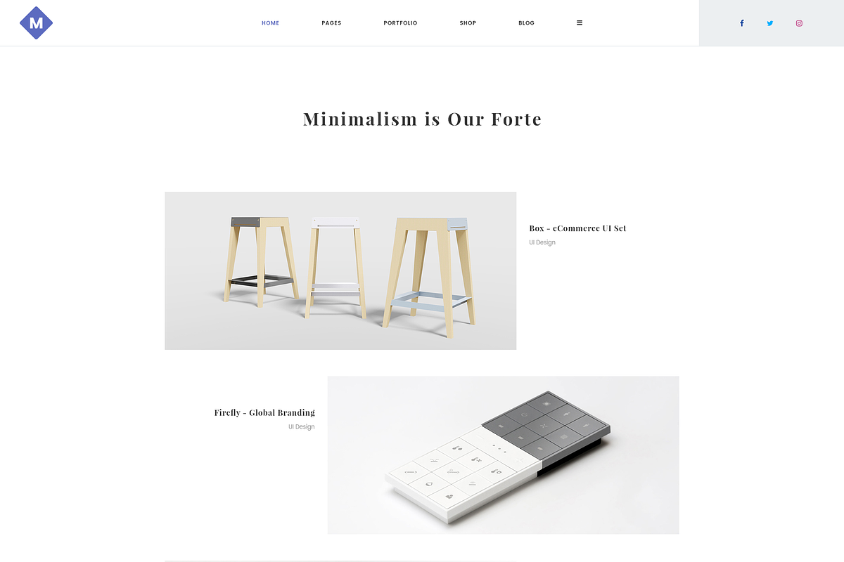 M - Minimal PSD Portfolio Template, a Landing Page Template by bigpsfan's SHOP (Photo 4 of 24)