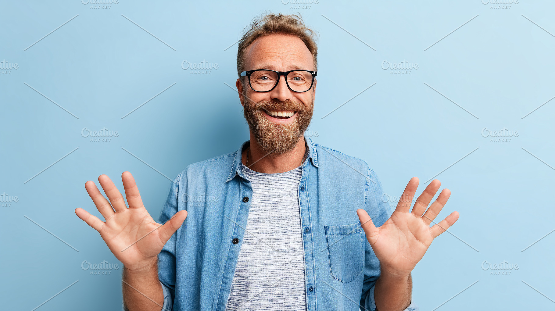 Happy middle aged man with beard and, a Person Photo by MistyDay