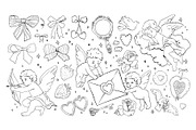 Vintage Cupid Clipart, a Decorative Illustration by Zeukaa (Thumbnail 4 of 8)
