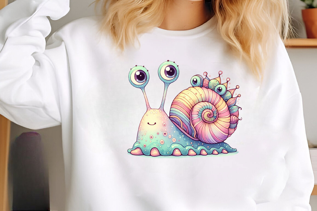 Watercolor Cartoon Snail Clipart, an Illustration by CitraGraphics (Photo 2 of 6)