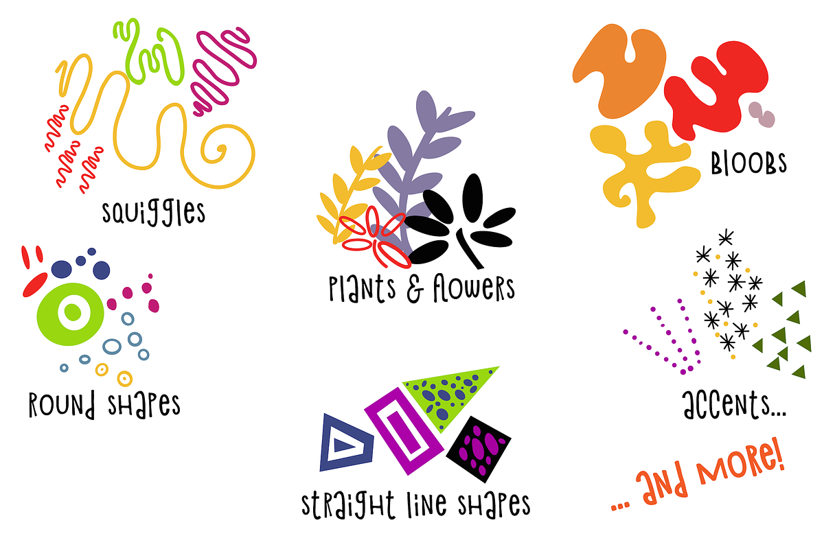 Playful doodle vector graphics set, an Object Graphic by Pop Design (Photo 2 of 5)