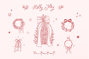 Christmas Hand Drawn Line Art, a Seasonal Illustration by Summer Nightingale Art (Thumbnail 3 of 19)