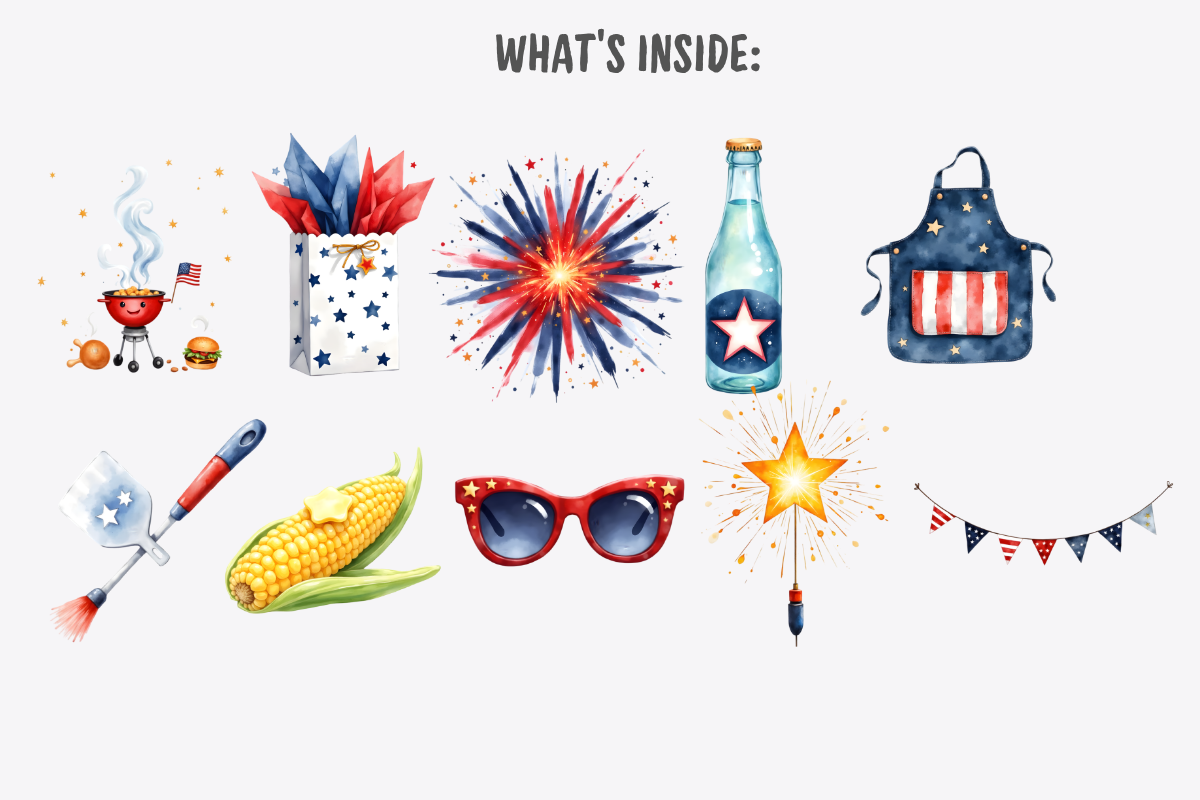 4th of July Clipart Bundle Patriotic, a Decorative Illustration by Anca Digital Vibe (Photo 4 of 9)