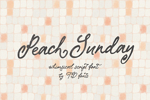 Whimsical script font Peach Sunday, a Script Font by TD fonts