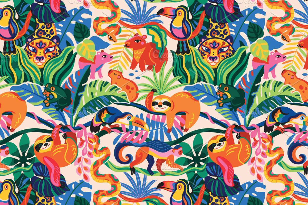 WILD JUNGLE, a Pattern Graphic by PenguinHouse (Photo 2 of 9)