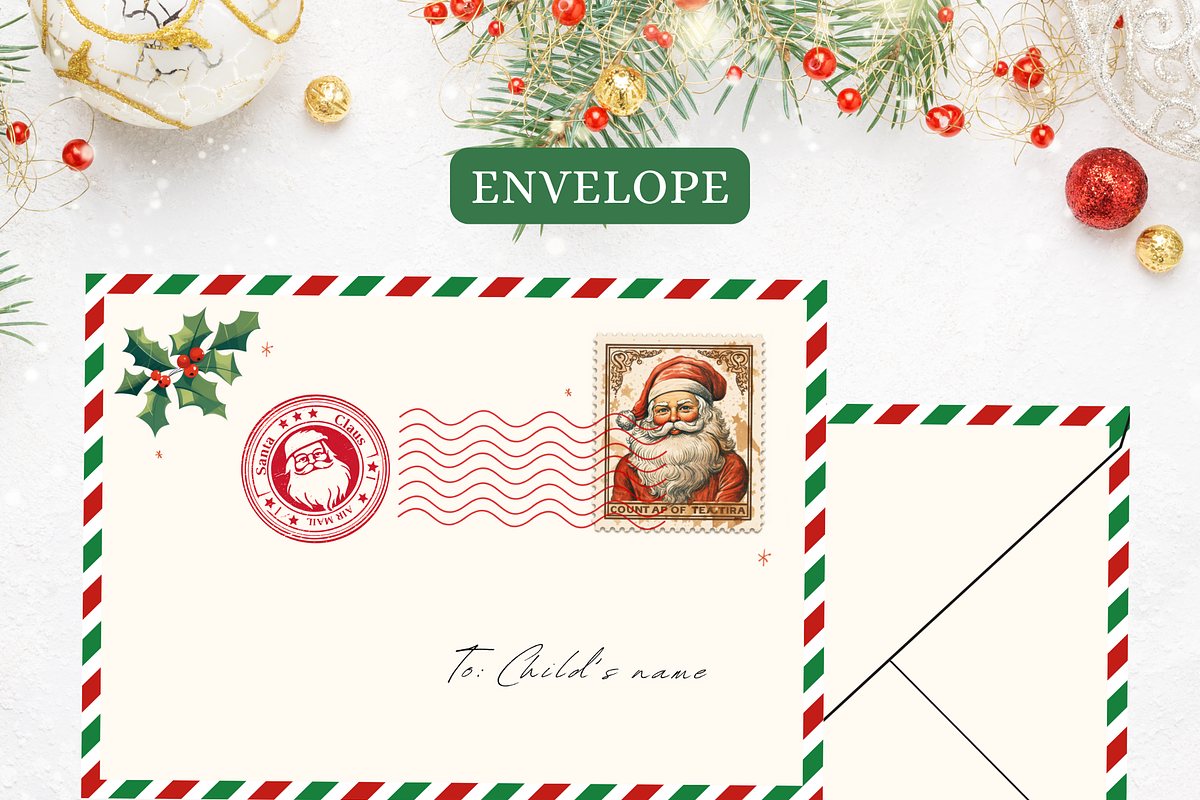 Letter from Santa | Nice list |Canva, a Stationery Template by mkStudioLab (Photo 6 of 7)
