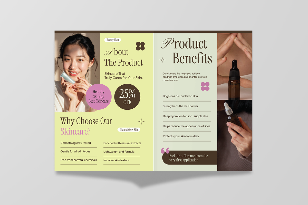 Skincare Bifold Brochure, a Brochure Template by Annora Studio (Photo 4 of 6)