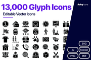 JuicyIcons Glyph Bundle:13,000 Icons, an Outline Icon by Juicy Icons (Thumbnail 1 of 11)