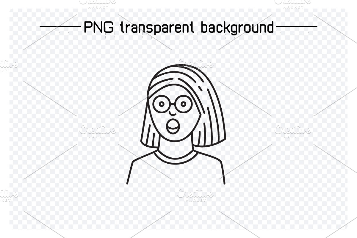 Bundle of Doodle Human Face Avatars, a Person Illustration by Designfour (Photo 5 of 7)