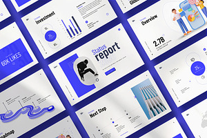 Project Status Report Presentation, a Presentation Template by KreateTribe