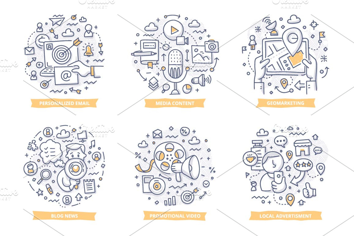 24 Marketing Doodle Concepts, a Technology Illustration by Rassko (Photo 2 of 5)