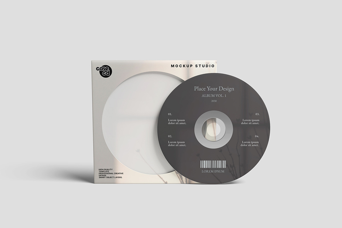 Minimalist CD Case Mockup, an Advertising Mockup by bimockup (Photo 5 of 6)