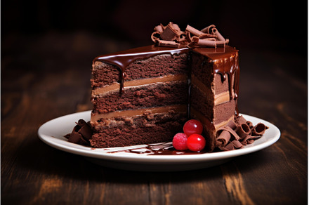 Decadent Piece chocolate cake, a Food & Drink Photo by Ylivdesign