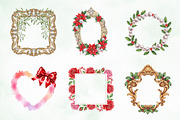 Christmas Coquette Frame Clipart, an Illustration by Creative Art (Thumbnail 4 of 8)