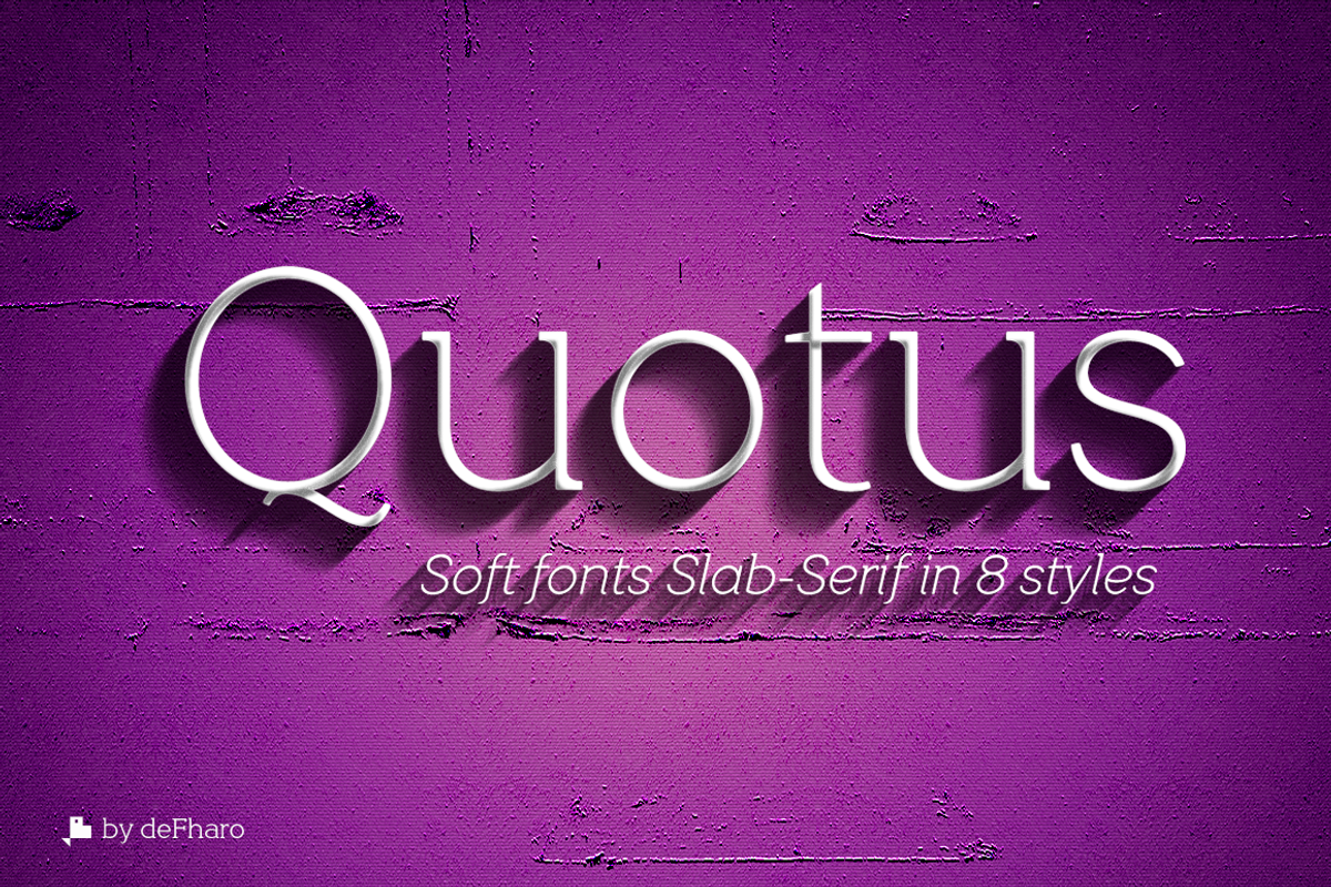 Quotus Slab Bracketed -8 fonts- preview 5