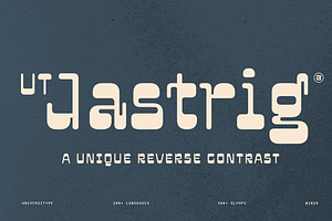UT Jastrig - A Reverse Contrast Font