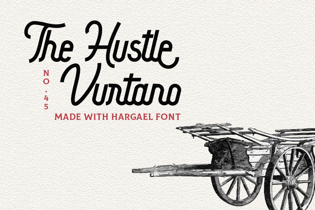 Hargael - Vintage Font Duo, a Sans Serif Font by Vultype Co. (Photo 10 of 13)