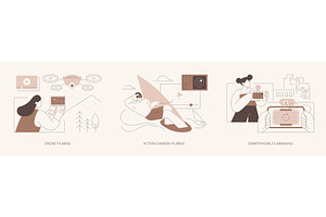 Filmmaking as a hobby isolated, a Person Illustration by Visual Generation