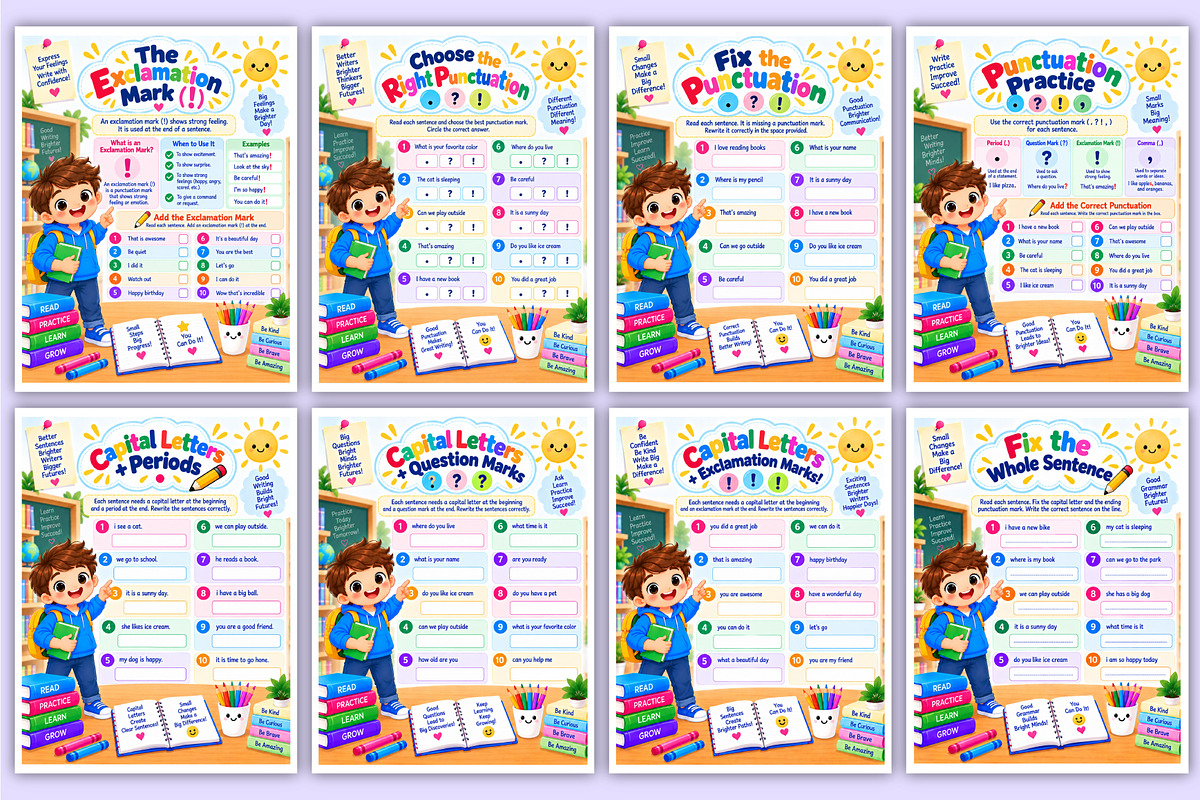 Capital Letters & Punctuation Book, a Stationery Template by Mustafiz (Photo 4 of 4)