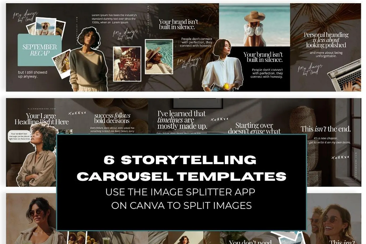 Luxe Scrapbook Carousel Templates, a Graphic by JOA CREATIVE LAB (Photo 1 of 7)