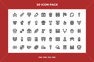 American football icons, an Icon by Wencory