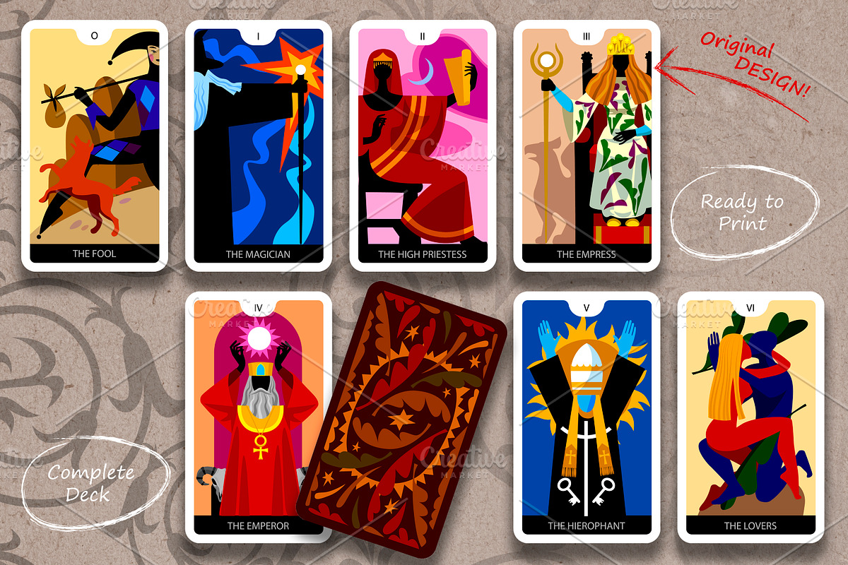 Vector Tarot Cards – Major Arcana, an Object Illustration by Retro Graphic Box (Photo 1 of 5)