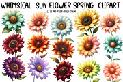 Whimsical Sun flower spring Clipar, an Illustration by Designworld (Thumbnail 1 of 5)