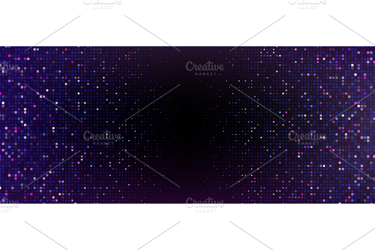 Bg with pixel pattern - blue and, an Illustration by art PVP - market