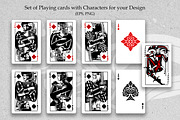 Engraved playing cards for poker, an Object Illustration by Retro Graphic Box (Thumbnail 1 of 5)