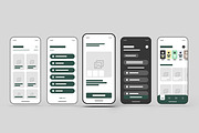 Modern Mobile App Interface Template, a Wireframe Template by MightyDesign (Thumbnail 1 of 7)