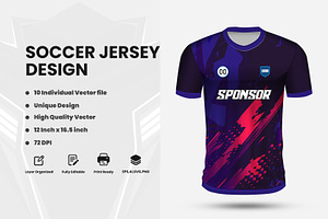 Soccer jersey design for sublimation, a Sport Illustration by samsulpassive