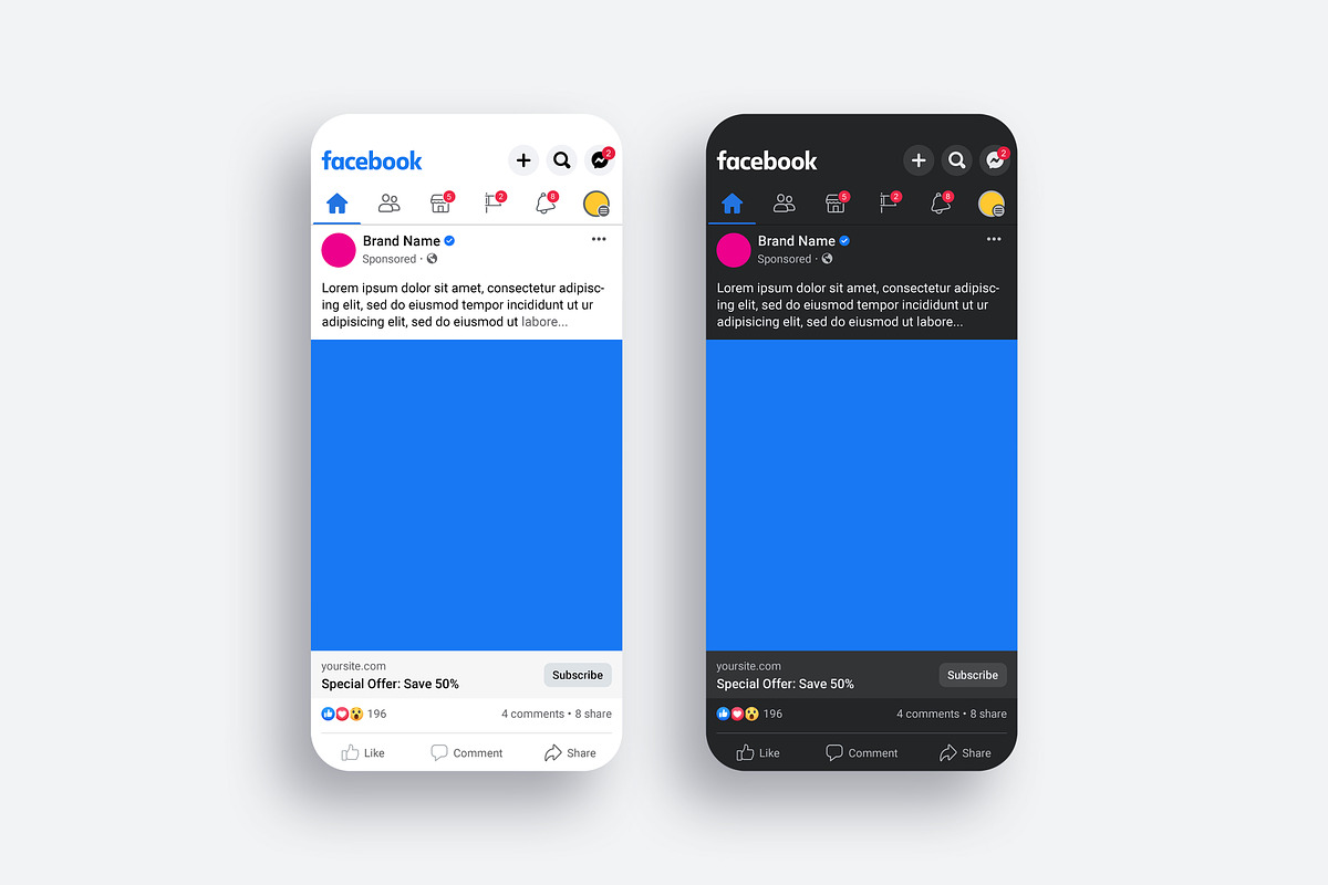 Facebook Ad Mockup Template, a Social Media Template by Dilshod Sobirov (Photo 2 of 13)