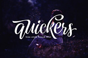 Quickers Typeface, a Script Font by Arterfak Project (Thumbnail 1 of 13)