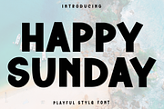 Happy Sunday, a Script Font by InermediaSTUDIO (Thumbnail 1 of 8)