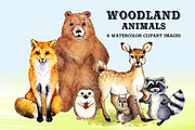 Watercolor Woodland Animals #2, an Animal Illustration by Whimseez (Thumbnail 4 of 4)