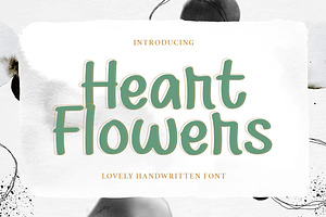 Heart Flowers, a Script Font by Fargun Studio