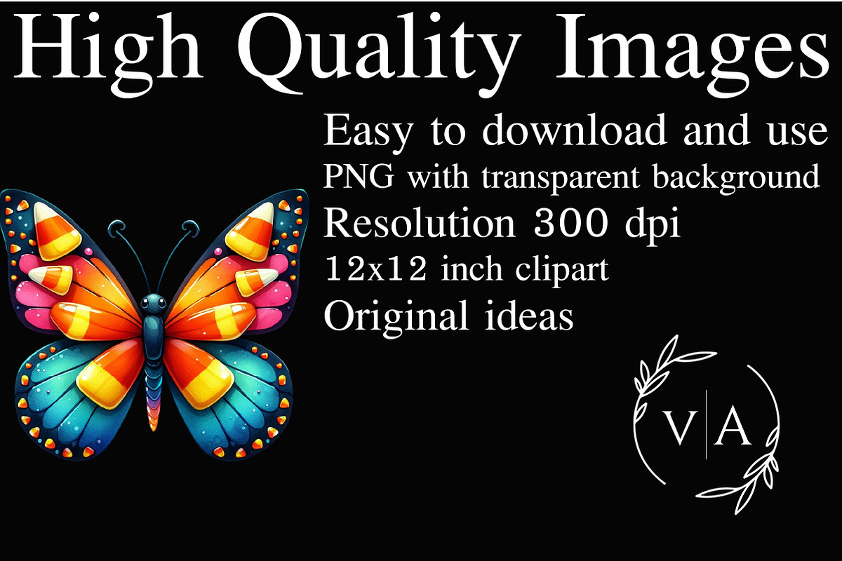 Halloween Butterfly Sublimation PNG, an Illustration by Craft Nest (Photo 2 of 9)