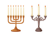 Candles in vintage candlesticks set, an Object Illustration by Good Studio (Thumbnail 2 of 6)