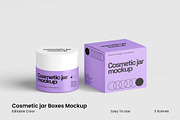 Cosmetic jar Boxes Mockup, a Packaging Mockup by renderstockmarket (Thumbnail 1 of 4)