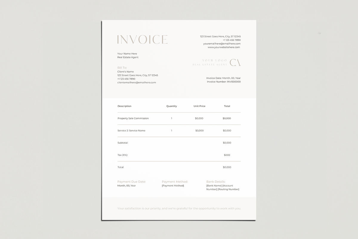 BUNDLE: Real Estate Invoice Template, a Branding & Logo Template by EstateElements (Photo 7 of 8)