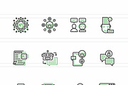 AI Chatbot & Conversational UX Icons, an Outline Icon by IconBunny (Thumbnail 2 of 2)