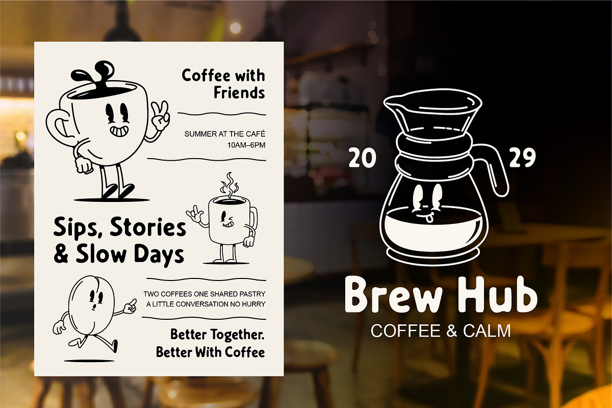 40 Hand-drawn Cute Coffee, a Food Illustration by Jiwstudio (Photo 7 of 12)