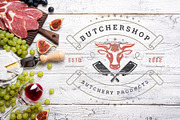 18 Meat Food Logos and Badges, a Branding & Logo Template by Vasya Kobelev (Thumbnail 6 of 12)