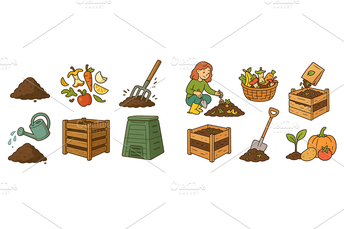 Gardening activities illustrating, an Object Illustration by ZinetroN