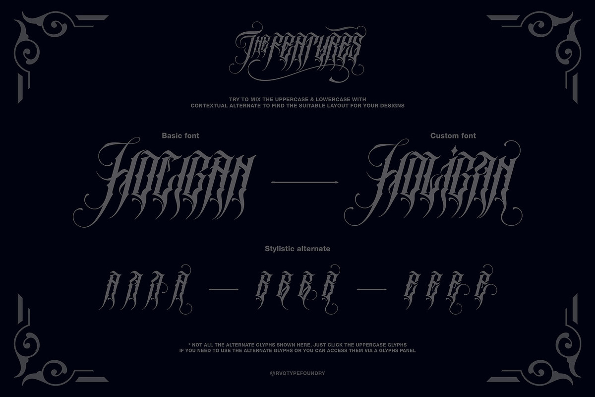 Universal Blackletter, a Blackletter Font by Rvq Type Foundry (Photo 4 of 6)