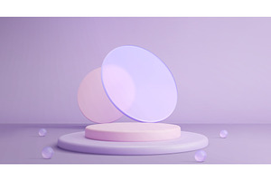 3d podium display with glass, a Texture Illustration by art PVP - market