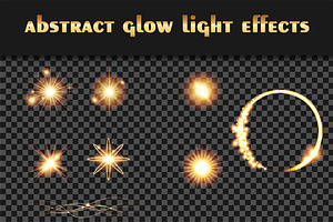8 abstract glow light effects